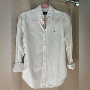 Ralph Lauren White button down oxford Shirt size XS